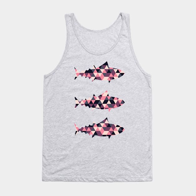 Sushi Chef Geometric Tuna T-Shirt Tank Top by kitchenideology